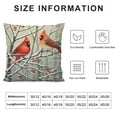 thumbnail image 5 of QZHH  Red Bird Throw Pillow Covers Sparrow Couch Pillow Cases Square Cushion Cover for Home Bed Sofa Decorative, 5 of 5