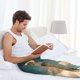 thumbnail image 5 of Balery Starry Sky Cloud Cute Rabbit Pantalones de pijama para hombre, pijama ultraligero, pantalón de descanso-Large, 5 of 6