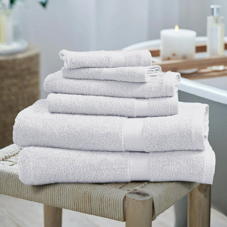 Set Of 6 Cotton Bath Towels For Bathroom Extra Large Bath Towels Absorbent  Towel