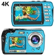 Waterproof Camera Underwater Cameras 4K 30FPS 56MP Full HD Video Dual Screens