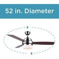thumbnail image 6 of BLACK+DECKER BCF5262R 52-Inch 3-Bladed Remote Controllable Brushed Nickel Ceiling Fan with Reversible Blades, 6 of 6
