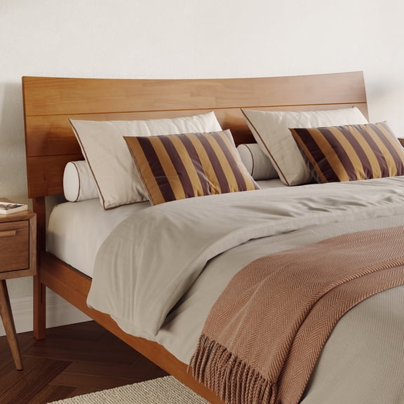 Phoenix Queen Solid Wood Headboard in Light Toffee