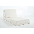 thumbnail image 2 of Modern Fabric Single Sofa Bed for Balcony, Bedroom & Living Room (85×80×75cm), 2 of 7
