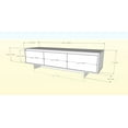 thumbnail image 4 of Nexera Rustik Modern TV Stand for TVs up to 66 in., Natural Maple, 4 of 5