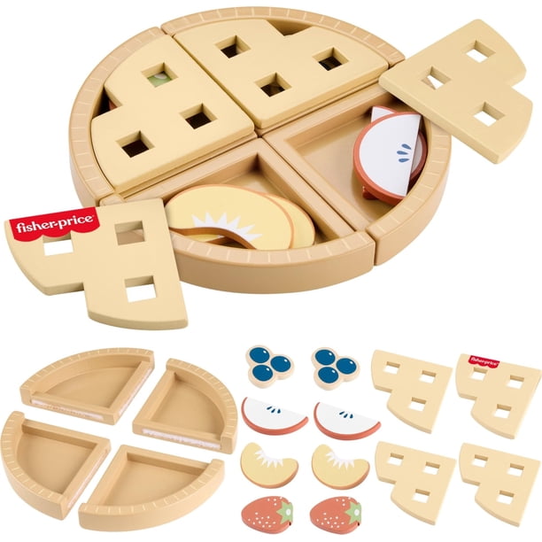 Set de rompecabezas de pastel de frutas de madera Fisher-Price de 16 piezas