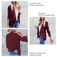 thumbnail image 1 of Abrigo de gamuza informal abrigo de gamuza ajustado de color puro para mujer cuello vuelto de moda manga larga para vacaciones ANGGREK Otros, 1 of 6