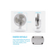 thumbnail image 4 of Ventilador De Mesa, Portátil, Recargable, De 4 Velocidades Blanco, 4 of 4