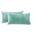 thumbnail image 4 of Home Soft Things Ikat Velvet 2 Piece Throw Pillow Cover Set - North Sea - 14" x 26", 4 of 7