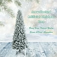 thumbnail image 6 of Costway 7.5ft Snow-Flocked Hinged Artificial Christmas Pencil Tree w/ 1189 Mixed Tips, 6 of 12