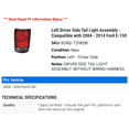 thumbnail image 2 of Left Driver Side Tail Light Assembly - Compatible with 2004 - 2014 Ford E-150 2005 2006 2007 2008 2009 2010 2011 2012 2013, 2 of 2