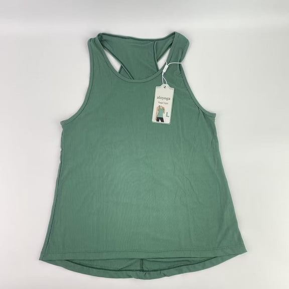 aloyoga Yoga tops,Womens Workout Tops for Women Racerback Tank Tops Yoga Shirts Athletic Running Tank Tops Sleeveless Gym Clothes - L
