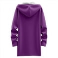 thumbnail image 4 of cocolona Womens Long Zip Hoodies Long Sleeve Oversized Hooded Sweatshirts Fall Winter Fleece Jackets Warm Coats, 4 of 5