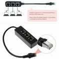 thumbnail image 2 of Cable de distribución Ethernet RJ45, adaptador de cable de extensión de red LAN Ethernet Distribuidor macho RJ45 con 3 hembras para adaptador director Ethernet Super Cat5,, 2 of 5