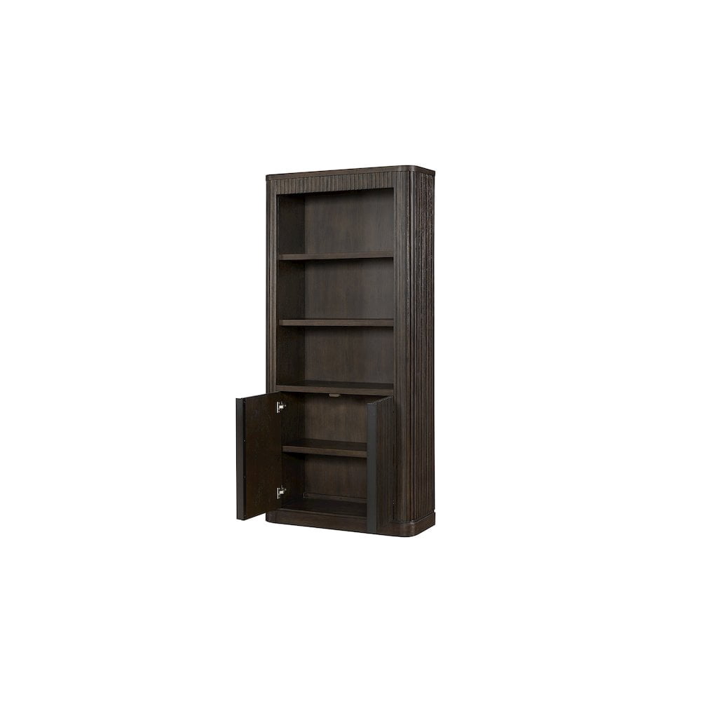 Martin Furniture Tulane Executive Bookcase With Doors, Brown
