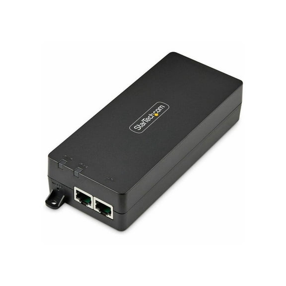 StarTech.com 1-Port 10Gbps Gigabit PoE   Injector, 90W, 2.5/5/10G Ethernet/10/100/1000M, PoE   (802.3af/at/bt), Wall Mountable, Unmanaged