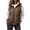 Brown, variant on Puffer Vest Women Sleeveless Zip up Quilted Waistcoat Solid Color Collared Padded Vests with Pocket Plus Size Clothes Women Brown S-3XL