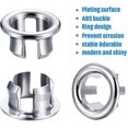 thumbnail image 2 of Sink Overflow Ring Round Sink Hole Overflow Cover Basin Trim Overflow Drain Plug Cover Insert Hole Replacement Parts (4 Pieces), 2 of 2