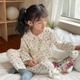 thumbnail image 2 of Conjunto de pijamas informales de Navidad para niños y niñas, ropa de dormir Floral de manga larga para niños pequeños, trajes de 2 piezas de Piyamas, otoño, 2 of 3