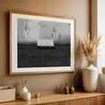 thumbnail image 4 of Old Bench - Buenos Aires Argentina Photography Black and White Minimalist Abandoned Rustic Graffiti Vintage Architecture Oak Framed Wall Art Print 20 x 30 inches, 4 of 6