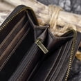 thumbnail image 5 of Portefeuille Homme en Cuir Rétro Long Cuir Véritable Fermeture Éclair Portefeuille d'Affaires Multi-Cartes Grande Capacité, 5 of 5