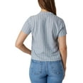 thumbnail image 3 of Hang Ten Womens Linen Blend Button Down Shirt Light Blue S, 3 of 4