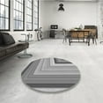 thumbnail image 4 of Ahgly Company Machine Washable Indoor Round Transitional Smokey Gray Area Rugs, 8' Round, 4 of 7