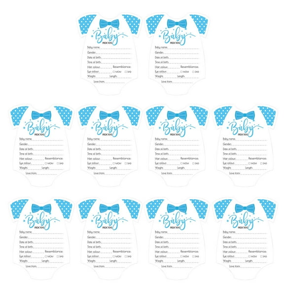KAKOWELY 10 tarjetas de predicción de género de bebé de dibujos animados para baby shower.