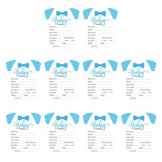 KAKOWELY 10 tarjetas de predicción de género de bebé de dibujos animados para baby shower.
