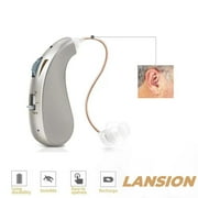 LANSION Personal Sound Amplifiers for Ears Rechargeable, Portable Amplifiers Devices for Seniors, Beige, 1pc