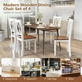 thumbnail image 5 of Yardi Yard Set of 4 Wooden Farmhouse Kitchen Chairs with Rubber Wood Seat, Dining Chairs Set, Dining Room Chair for Kitchen, Dining, Bedroom, Living, 5 of 5