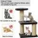thumbnail image 4 of Árbol para gatos, juguete para gatos de tres capas Árbol para gatos Rascador Centro de actividades Perreras Columnas reforzadas Gran capacidad 20 cm x 20 cm x 40 cm negro, 4 of 5