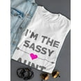 thumbnail image 3 of I'm The Sassy Aunt Graphic Women White T-Shirt, Female XX-Large, 3 of 4