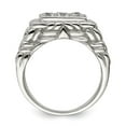 thumbnail image 2 of Sterling Silver Rhodium-plated Men's CZ Ring, 2 of 6