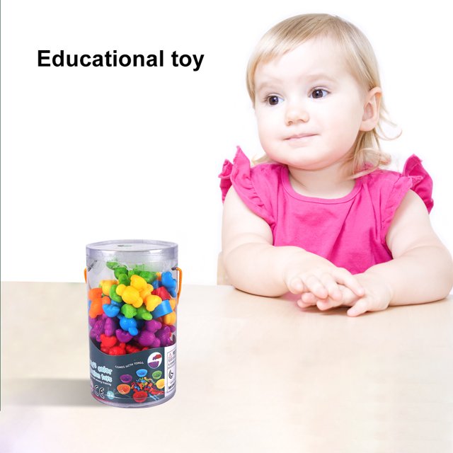 Juguetes De Clasificación Coloridos 48 piezas de juguetes de clasificación coloridos, no tóxicos, sin BPA para niños y niñas (Koala)