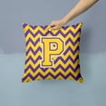 thumbnail image 2 of Monogram Letter Chevron Fabric Decorative Pillow, 2 of 4