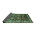 thumbnail image 2 of Ahgly Company Indoor Round Oriental Turquoise Blue Industrial Area Rugs, 8' Round, 2 of 4