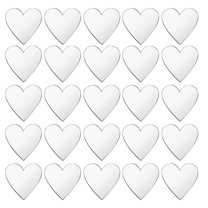 100pcs Heart Shape Acrylic Mirror Wall Stickers Self-Adhesive Heart Mirror Tiles Mini Heart Mirrors for Valentine's Day Crafts Wall Art Decor