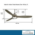 thumbnail image 3 of Ceiling Fan With Light Kit 15.5 Inches Tall By 60 Inches Wide-Flat White Finish-Flat White Blade Color Minka Aire Fans F749l-Whf, 3 of 10