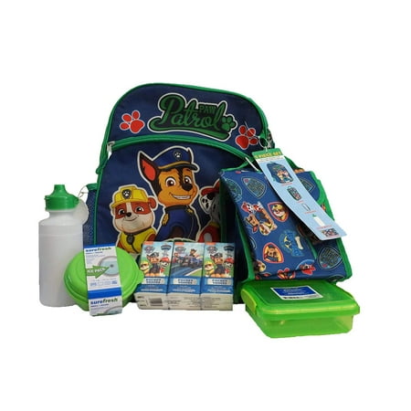 paw patrol backpack and lunchbox set