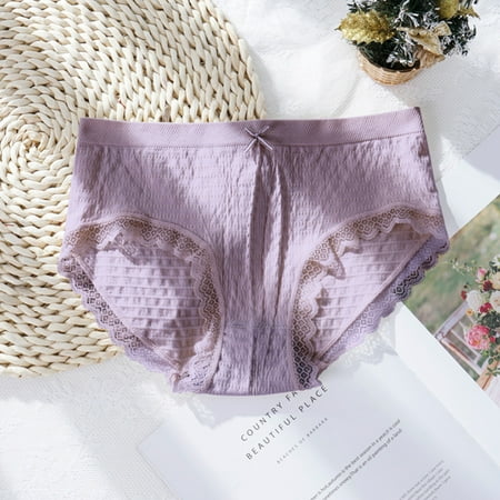 

Telfair Women s Cotton Panties High Elasticity Seamless Lingerie Soft Breathable Thongs