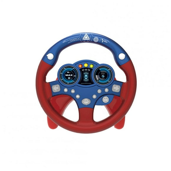 Co-pilot Steering Wheel Toys With Base Children Simulation Driving Early Educational Toys Gifts For Boys Girls blue steering wheel