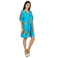 thumbnail image 3 of Bimba Women Short Shoulder Kaftan Casual Caftan Drawstring Waist Beach Coverup, 3 of 7