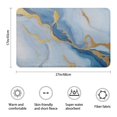 thumbnail image 3 of Blue Marble Gold Wave Pattern Bathroom Rugs Mat,Non Slip Microfiber Bathroom Rug,Rubber Backing,Soft Bathroom Mats for Bathroom Floor,Tub and Shower,17x27in(43x68cm), 3 of 4