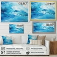 thumbnail image 4 of Designart "Horizon Of Azure Blue Lagoon" Coastal Waves Floater Framed Canvas Wall Art, 4 of 5