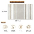 thumbnail image 7 of REGALWOVEN Chenille Bathroom Rug Extra Soft Fluffy, Striped Bath Mat Shaggy Rugs Super Absorbent Area Rugs Bone 20"x32", 7 of 7