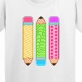 thumbnail image 4 of Inktastic Colorful Patterned Pencils for Back to School Youth T-Shirt, 4 of 5
