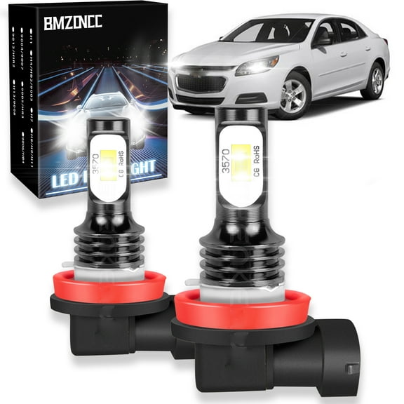 BMZONCC For Chevy Malibu 2004-2012 H11 LED Headlight Bulbs Kit 6000K White 8000LM High/Low beam