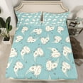 thumbnail image 2 of Manfei Cute Axolotl Twin Sheet Sets,Cartoon Ocean Animal Twin Fitted Sheet,Blue Beige Flat Sheet For Girl Boys,Super Cozy Room Decor,3pcs, 2 of 7