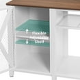 thumbnail image 2 of Dextrus Heavy Duty Metal Aquarium Stand with Power Outlets and Cabinet for 55-75 Gallon Fish Tank Stand, Turtle Tank, Reptile Terrarium (865lbs Capacity) - White, 2 of 8
