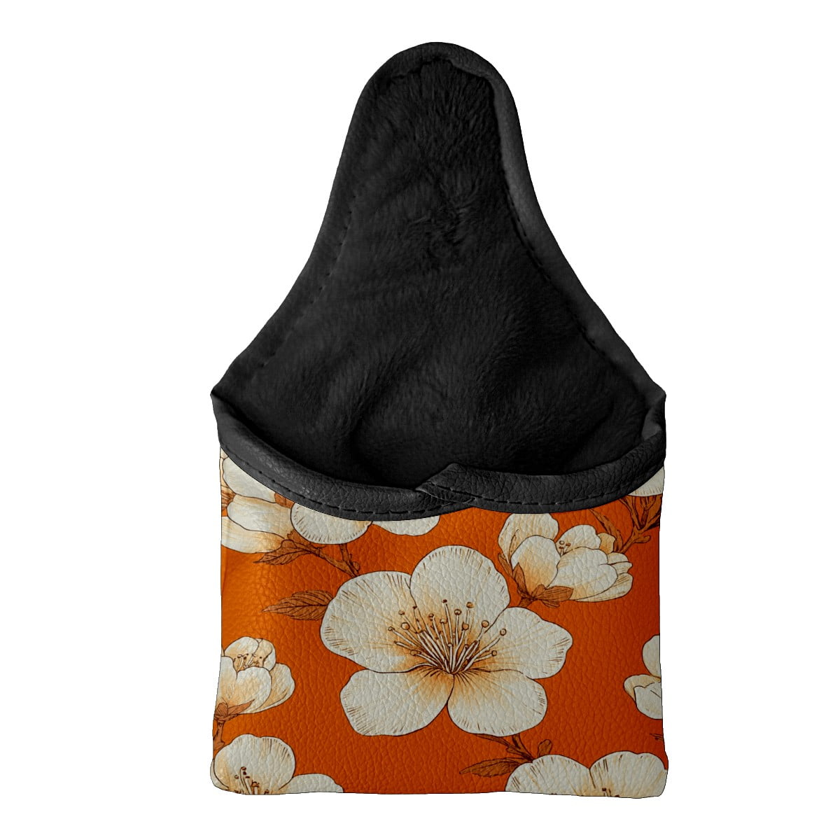 Golf Mallet Putter Cover Premium Leather Waterproof Golf Putter Head Cover with Magnetic Closure Peach Blossom
